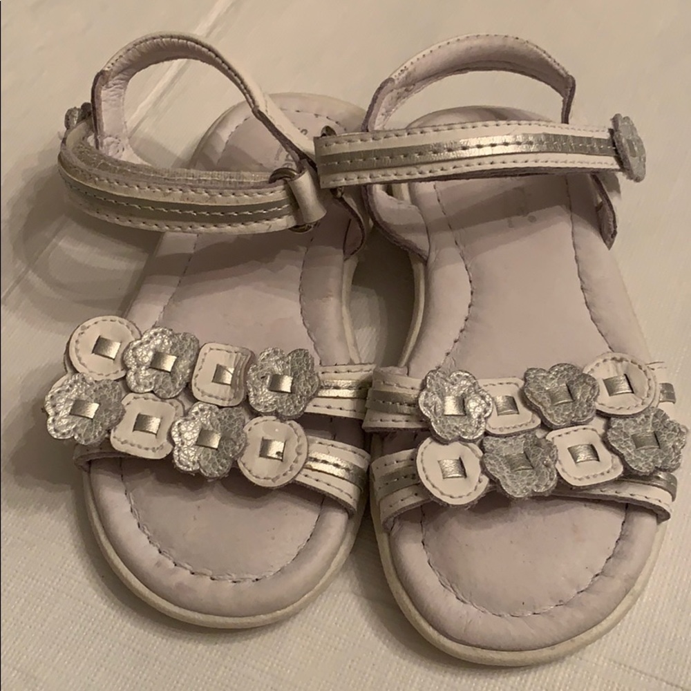 White & Silver Sandals